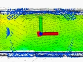 LiDAR scan degraded by car-park geometry