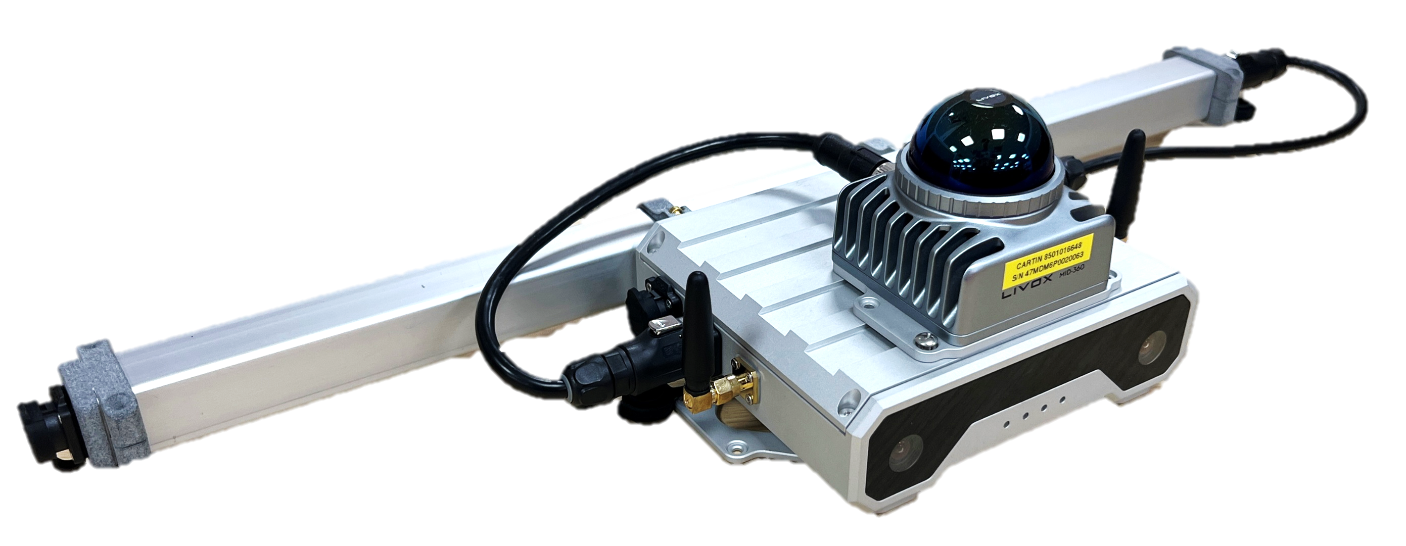 MagLoc sensing suite with core unit and magnetometer bar